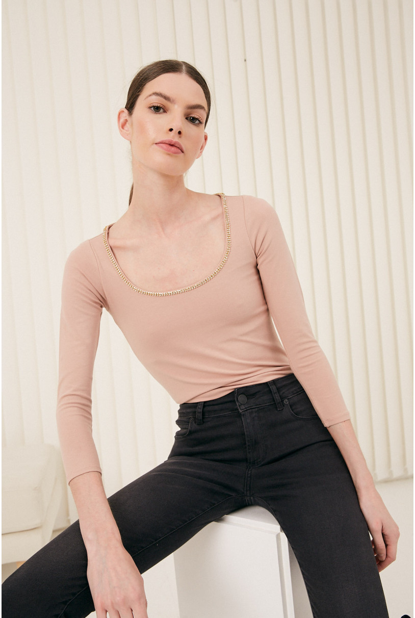 REMERA C/CUADRADO 3/4 LAURYN